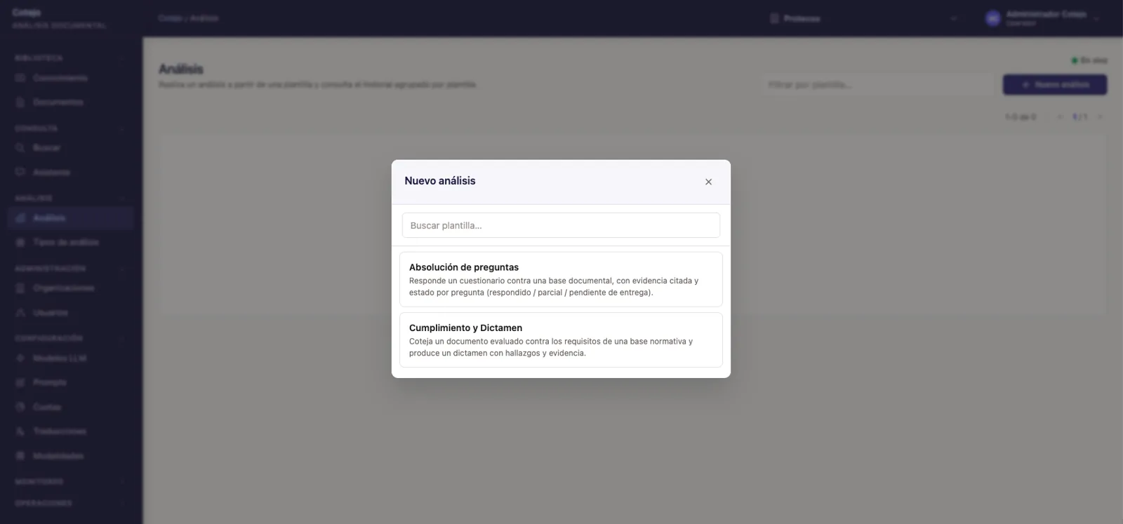 Tipos de análisis